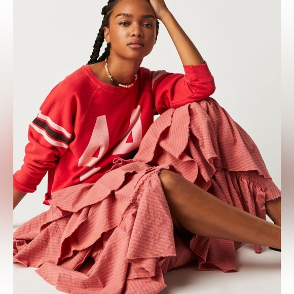 Rare Free People Rock The Runway Tiered Maxi - Picture 4 of 10